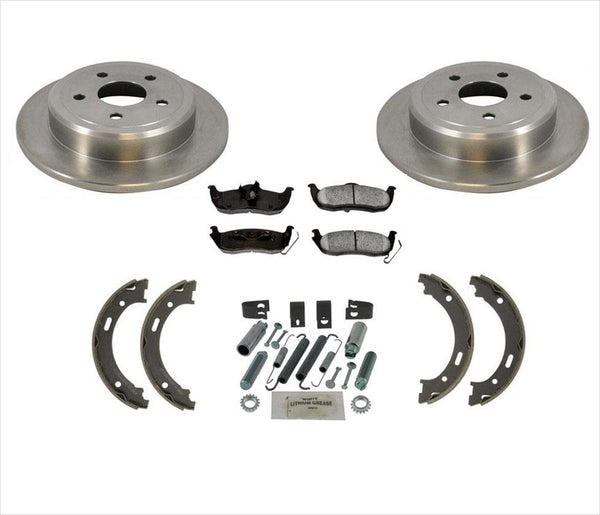 Se adapta a pastillas de rotor de freno trasero Grand Cherokee 05-10, resortes de zapatas de freno de estacionamiento, 5 piezas