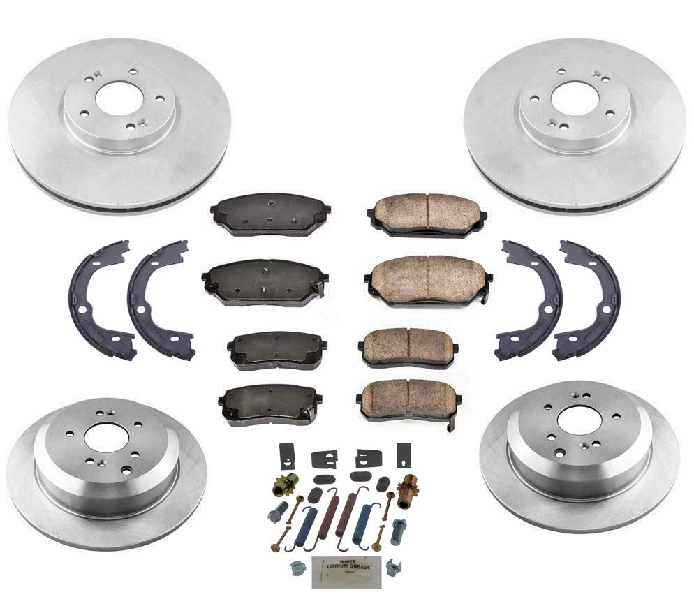 Disc Brake Rotors Brake Pads Brake Shoes Spring Kit for Hyundai Veracruz 07-12