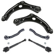 Front Lower Control Arms Inner & Outer Tie Rods For Nissan Versa 1.6L 2012-2019