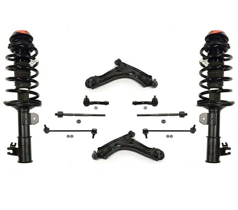 Front Struts Lower Control Arms 10 Pcs Kit for Suzuki Forenza 04-08 Reno 05-08