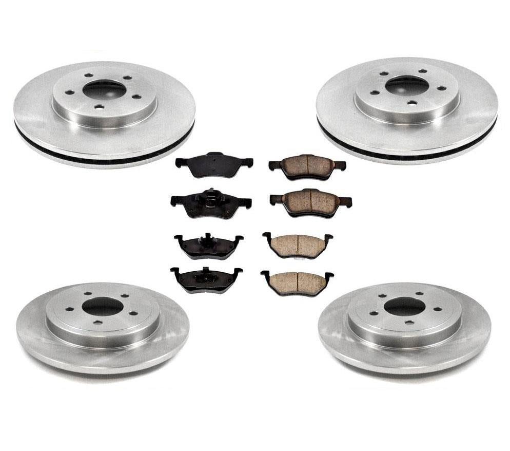 Brake Rotors Brake Pads for Ford Escape 2005 2006 2009 W/ Rear Disc Brake Rotors