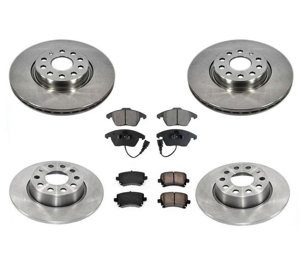 Pastillas de freno de cerámica para rotores de freno delantero y trasero para Volkswagen Tiguan 2009-2017