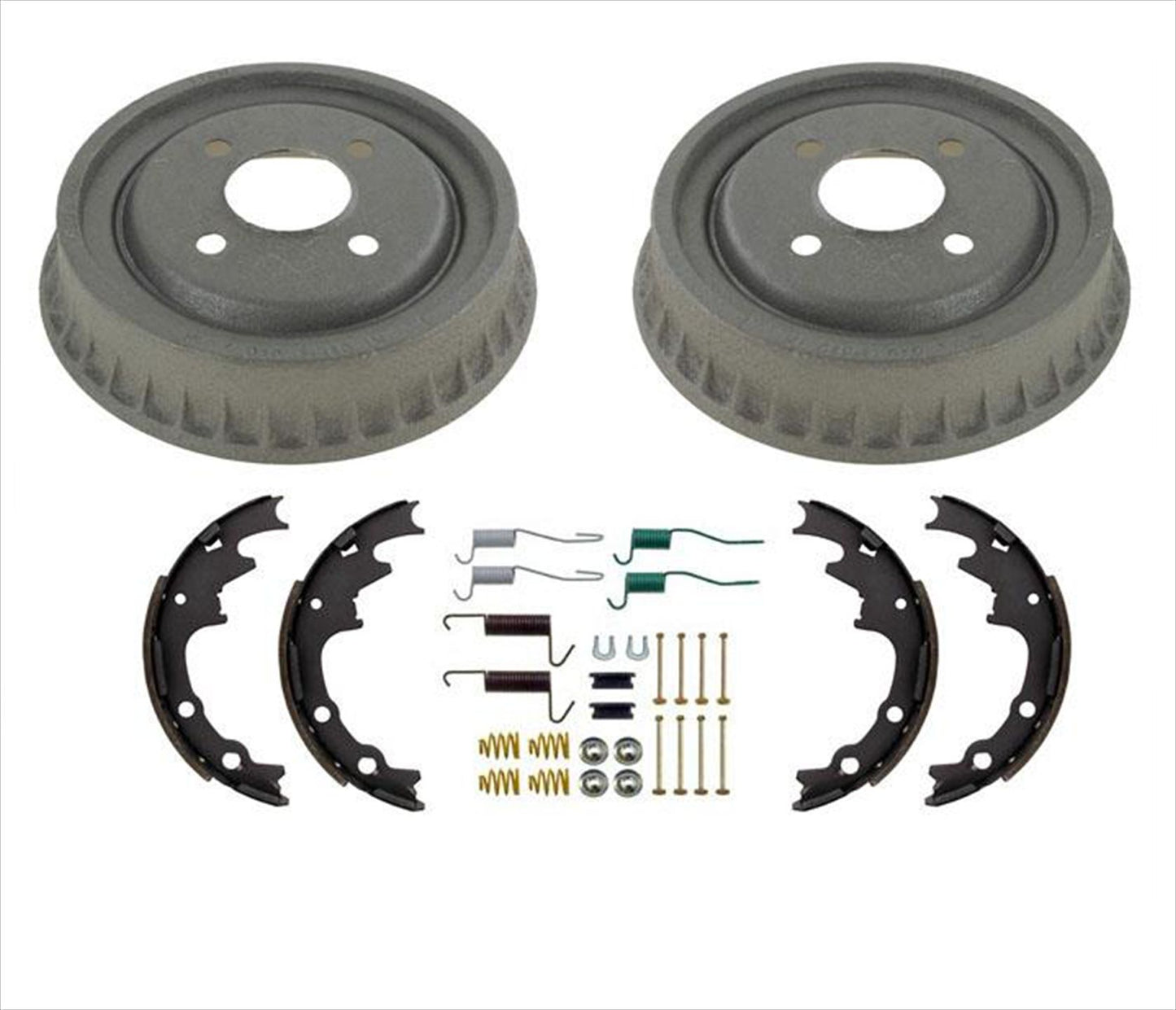Tambores de freno trasero, zapatas de freno y herrajes para resortes para Ford Mustang 1985-1993
