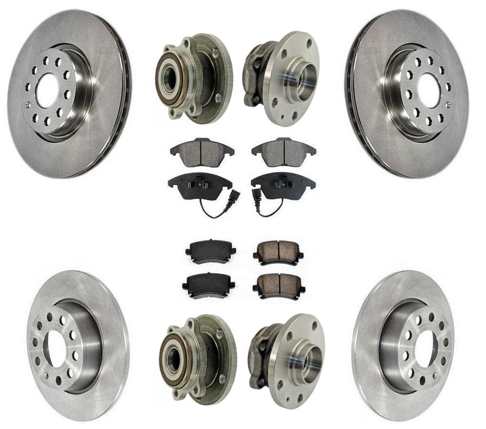 Brake Rotors Ceramic Brake Pads Hub Bearings for Volkswagen Tiguan 2009-2017