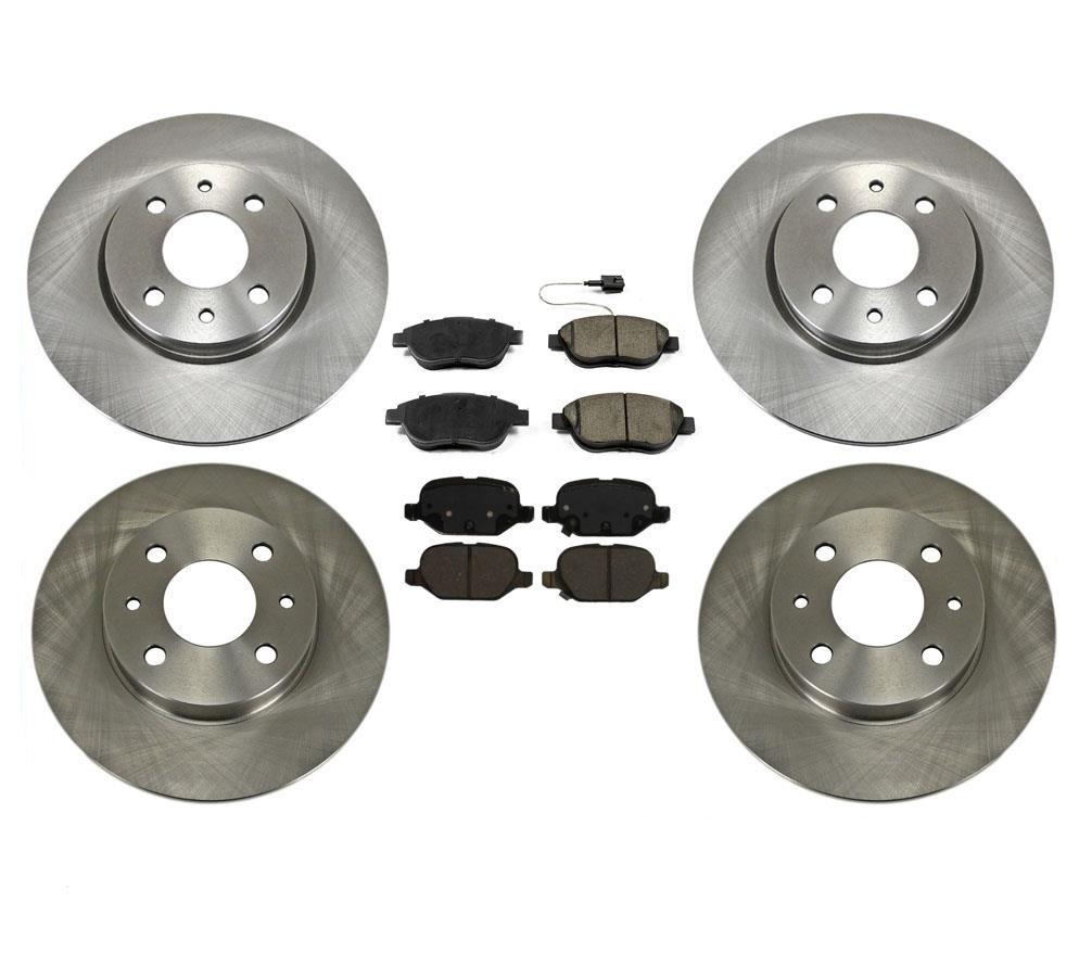 Front Rear Brake Rotors Brake Pads For Fiat 500 Abarth Turbo 2012-2019