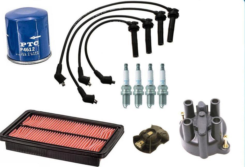 Spark Plug Ignition Wires Plugs Cap Rotor Filters for Mazda Protege 1.5 95-98