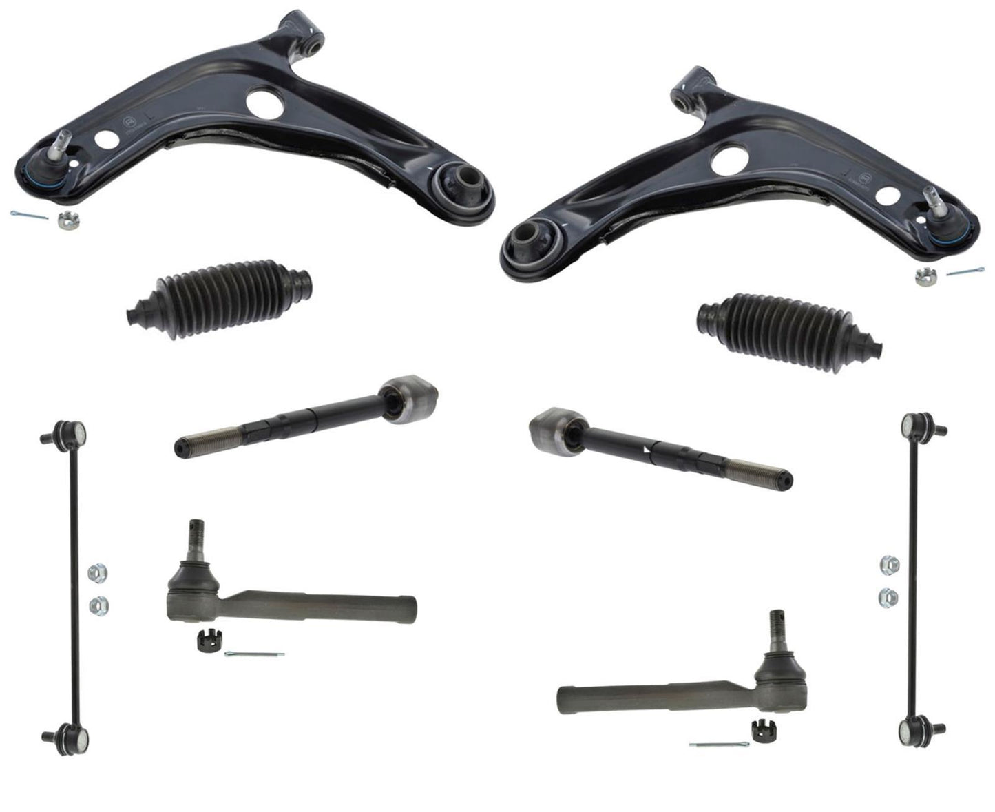 Lower Control Arms W/ Ball Joints Inner & Outer Rods Sway Bar Links Yaris 06-13