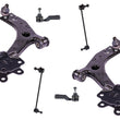 For 2012-2018 Ford Focus Lower Steel Control Arms Outer Tie Rods & Links