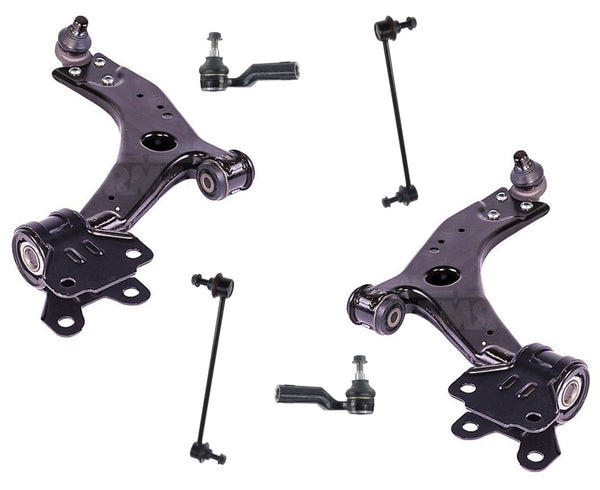 For 2012-2018 Ford Focus Lower Steel Control Arms Outer Tie Rods & Links