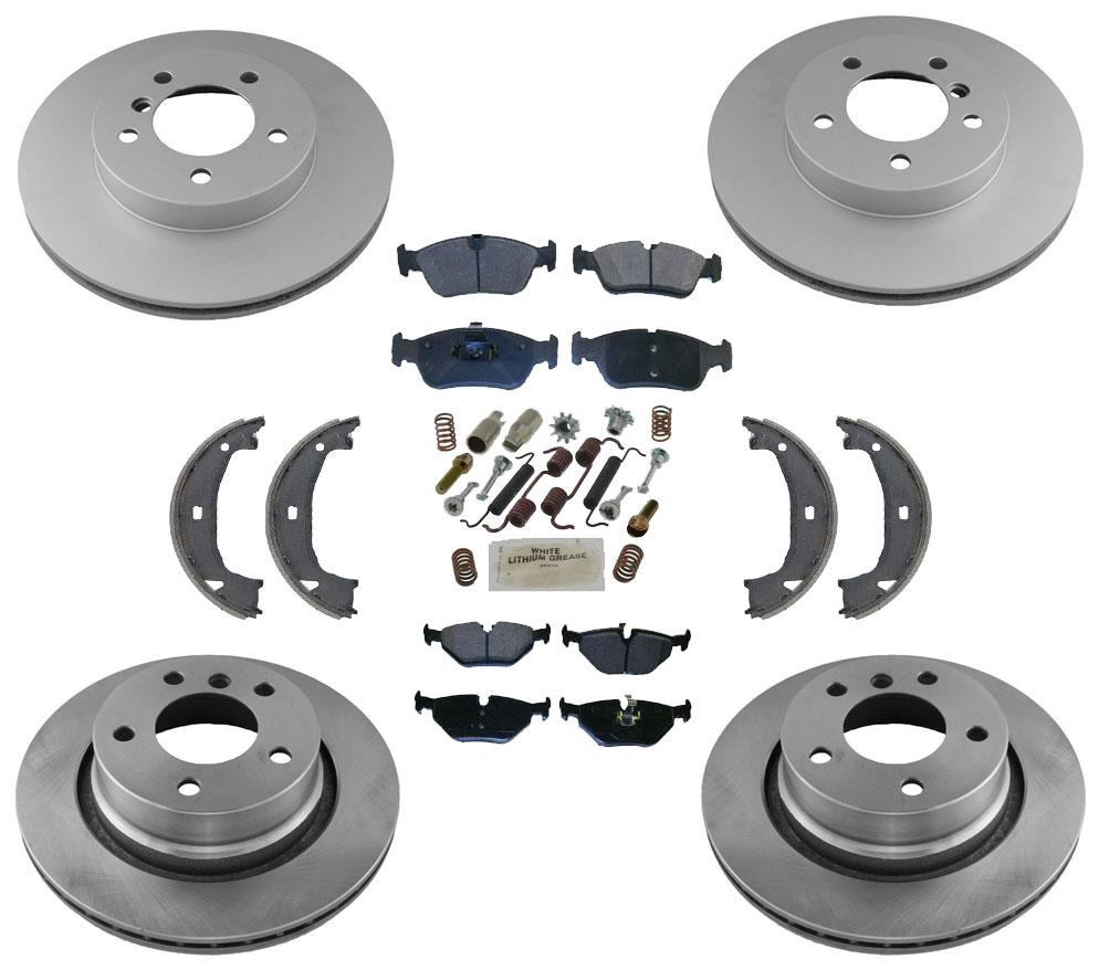 Rotores de freno de disco y pastillas de freno 8 piezas para BMW 2003-2007 Z4 3.0L SOLAMENTE