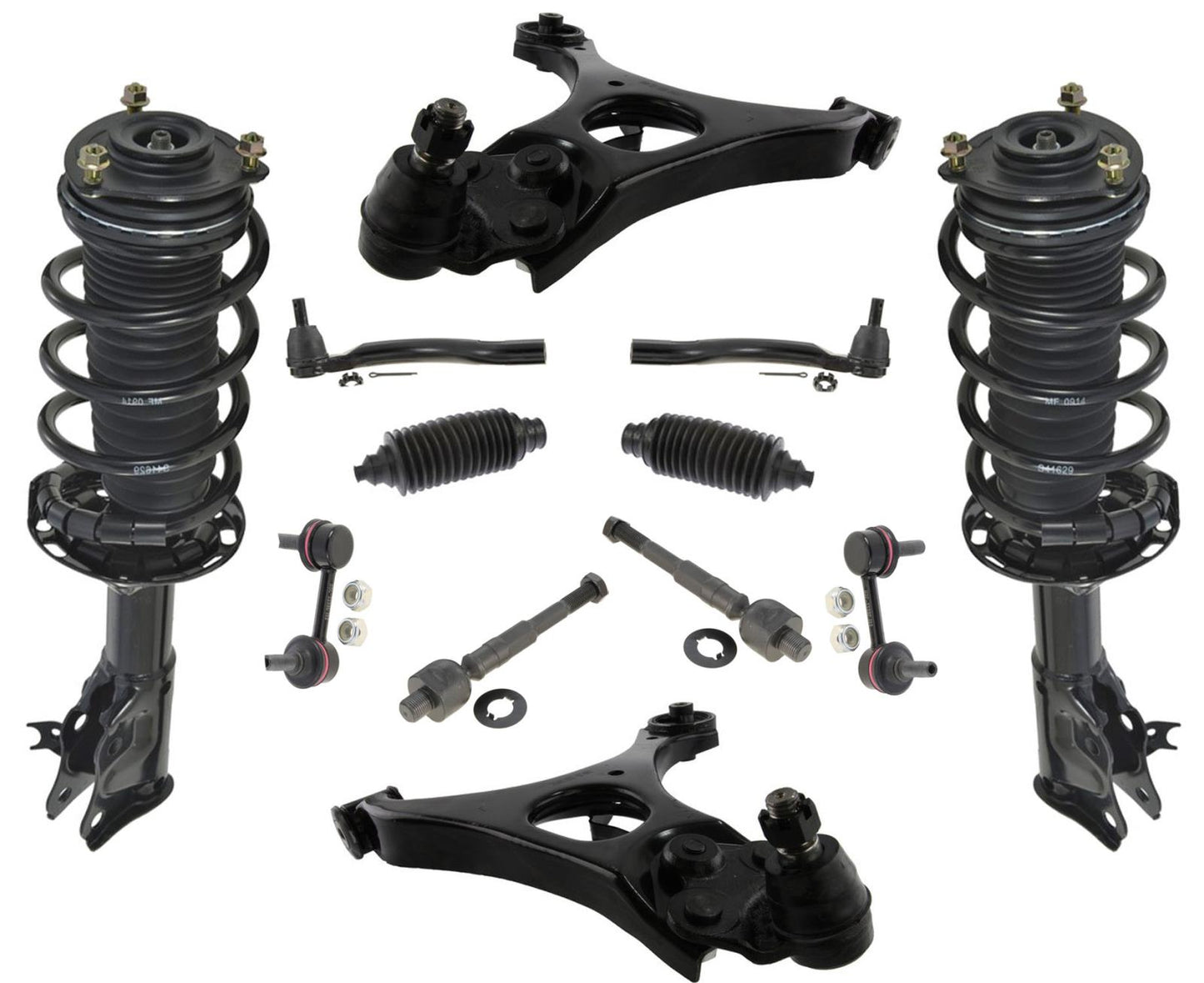 Front Struts Control Arms Tie Rods & Links For Honda Civic 2 Doors EX LX 06-11