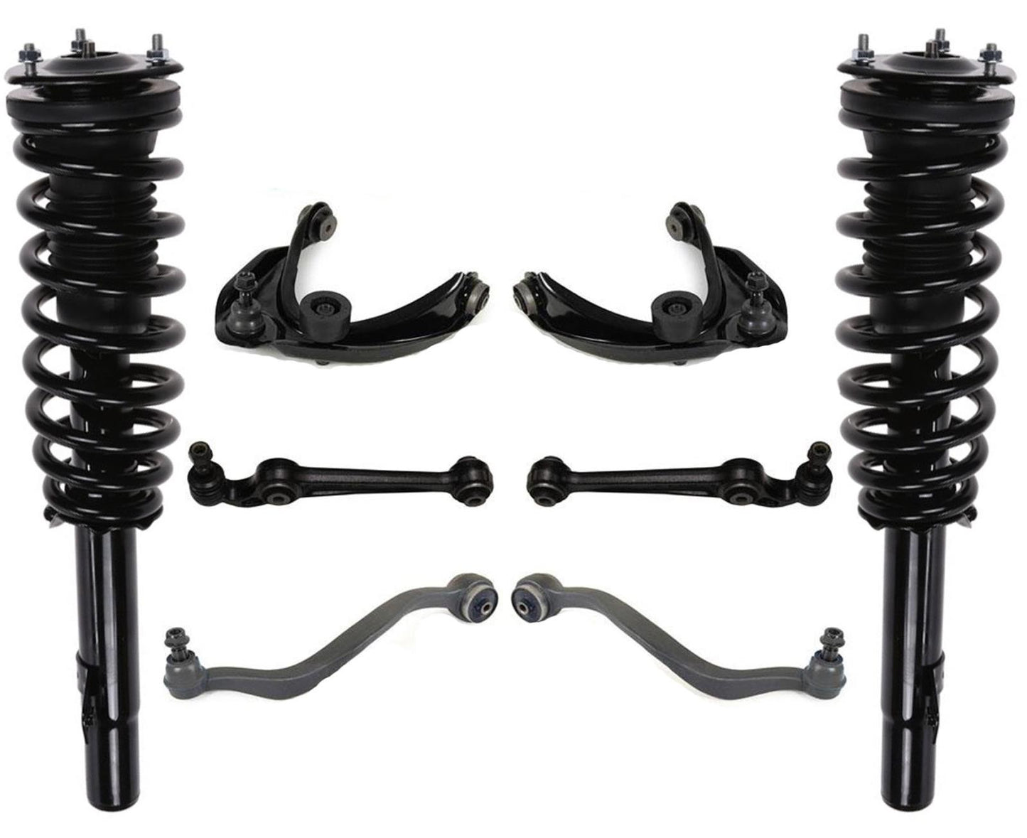 Front Struts Lower & Upper Control Arms Fits Lincoln MKZ Front Wheel Drive 07-09