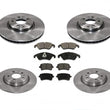 Front & Rear Brake Rotors & Brake Pads For Audi A4 2.0L Engine 2012 13 2015 2016