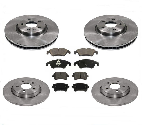 Front & Rear Brake Rotors & Brake Pads For Audi A4 2.0L Engine 2012 13 2015 2016