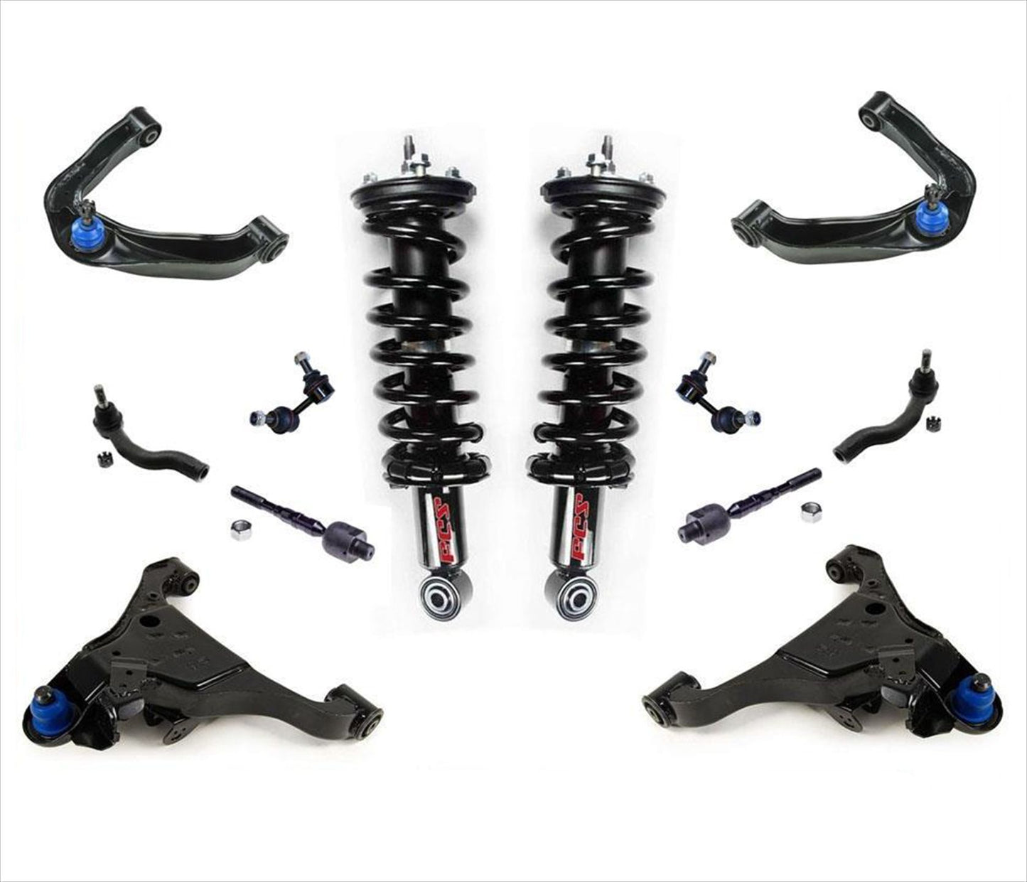 Front Struts Control Arms Tie Rods & Links For 2005-2019 Nissan Frontier 2.5L