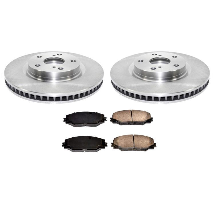 Front Brake Rotors & Brake Ceramic Pads for Toyota Corolla iM 17-18