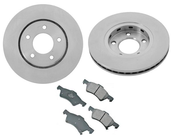 Fits 01-07 Dodge Caravan With Four Wheel Disc Brakes FRONT Brake Rotors & Pads