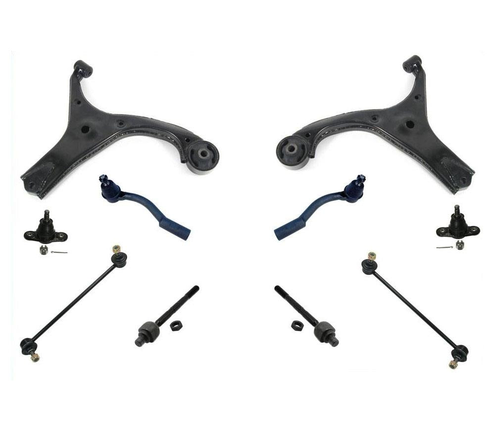 Brazos de control, rótulas, barras de amarre, barras estabilizadoras para Hyundai Accent 06-11, 10 piezas Kt