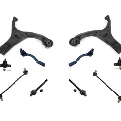 Brazos de control, rótulas, barras de amarre, barras estabilizadoras para Hyundai Accent 06-11, 10 piezas Kt