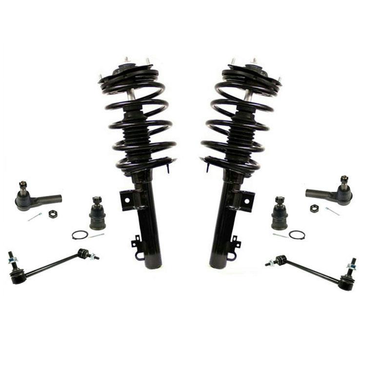 Front Spring Struts Tie Rods Ball Joints Sway Bar Links for Ford Taurus 96-07
