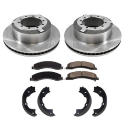 REAR Disc Brake Rotors & Ceramic Brake Pads for Ram 4500 5500 4Pc Kit 08-18