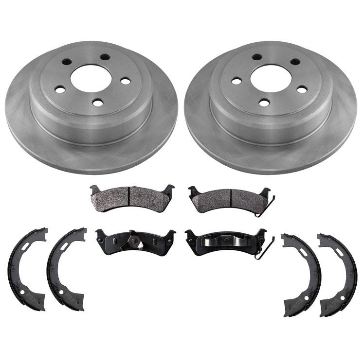 Rear Disc Brakes Brake Pads Brake Shoes 4pc Kit for Ford Windstar Van 1995-2003