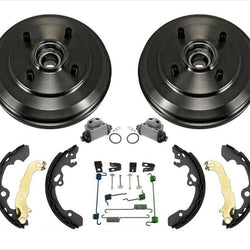 Rear Drum Wheel Bearing Brake Shoe Springs & Wheel Cylinders Kit For 09-11 Focus