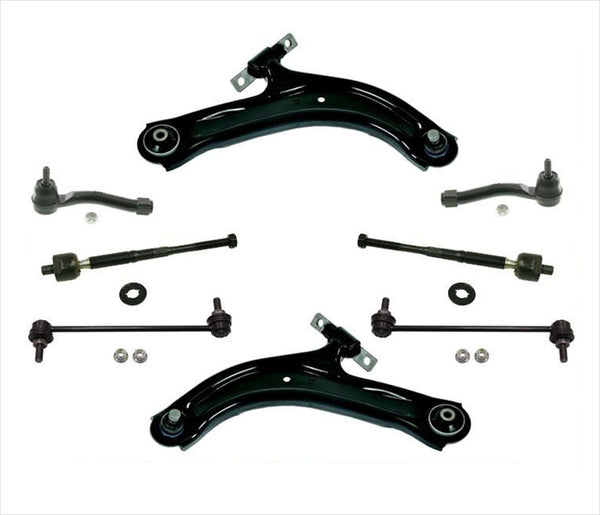 Se adapta a Nissan Sentra 07-12, brazos de control inferiores, varillas de amarre y eslabones de barra estabilizadora, kit de 8 piezas