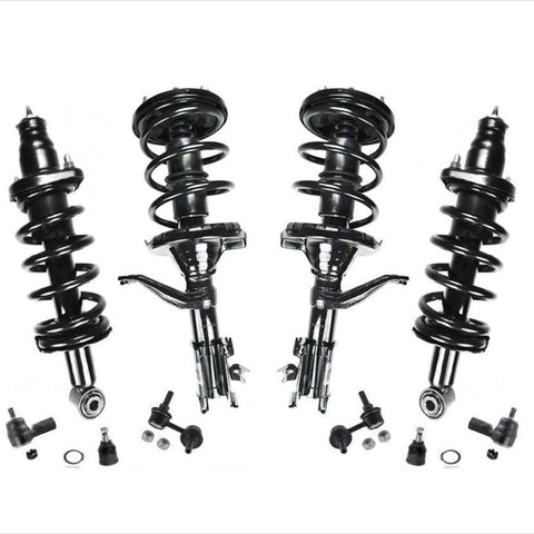 02-06 CRV Kit de 10 piezas de puntal de resorte helicoidal trasero delantero y varillas de amarre de montaje