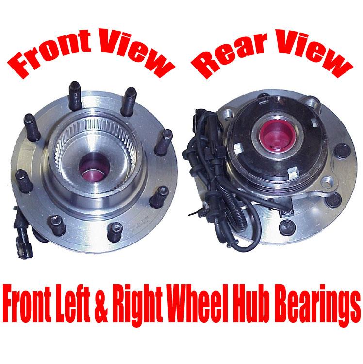 Front Wheel Hub Bearings for Ford F250 SuperDuty 4x4 ABS Single Rear Wheel 99-04
