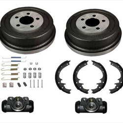 Rear Brake Drums Shoes Spring Wheel Cylinder Kit Fits For 2002 Jeep Liberty