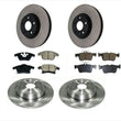 Front & Rear Brake Disc Rotor Rotors Ceramic Pad Pads for 2013-2014 Ford Fusion