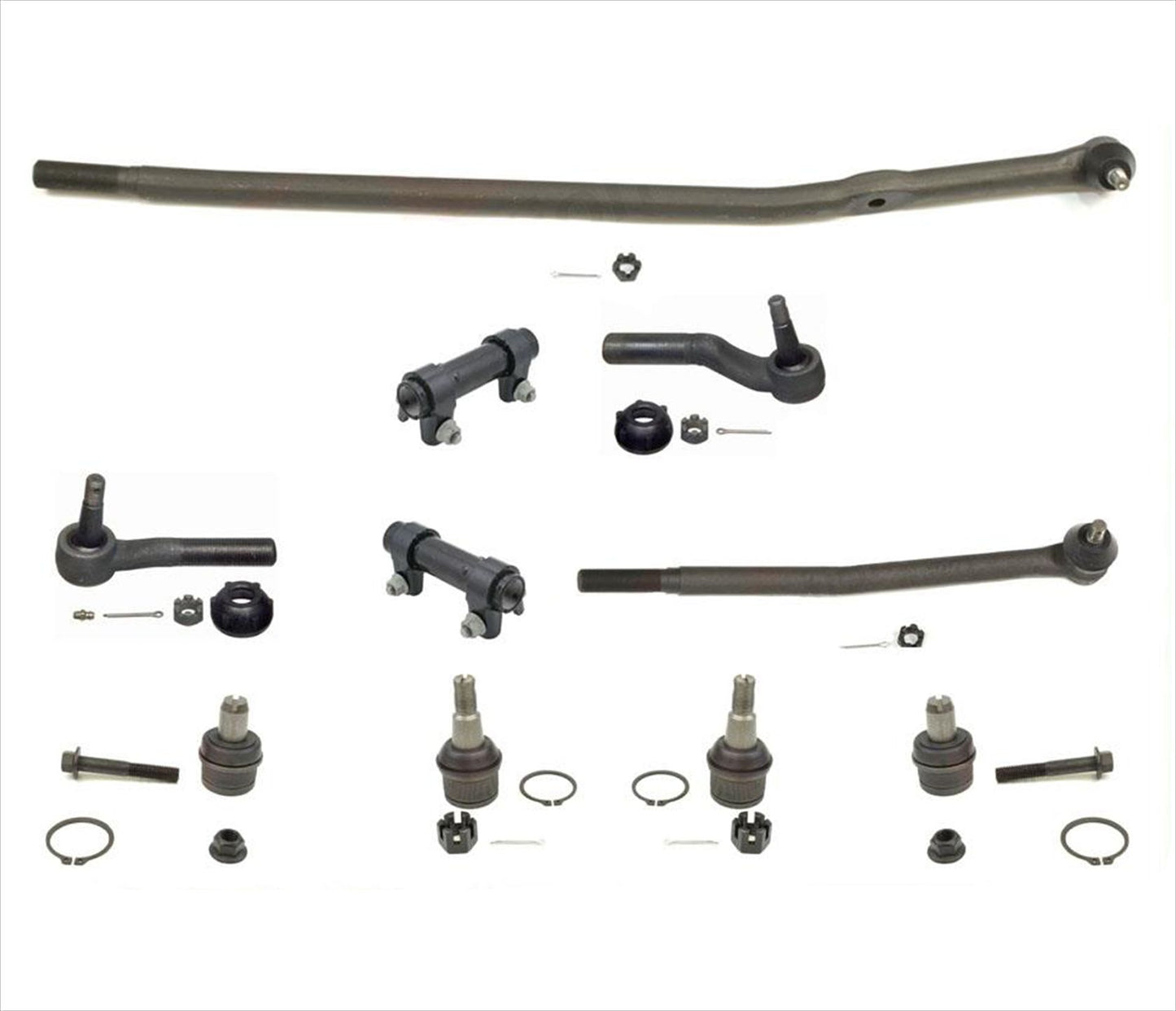 Fits 92-06 Ford E250 Rear Wheel Drive Single Wheel Tie Rod Drag Link Ball Joints