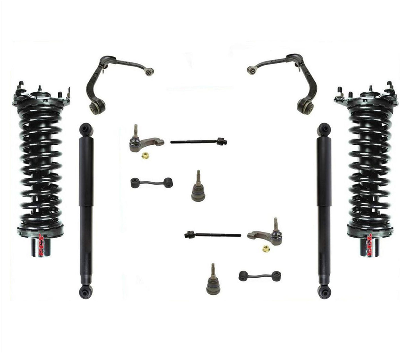 Kit de chasis de suspensión delantera y trasera con brazos de control para Jeep Liberty 02-04