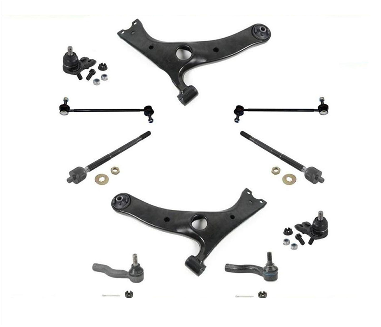 For 04-05 Rav4 2 & 4 Door Control Arms Ball Joints Sway Bars and Tie Rods 8PCS