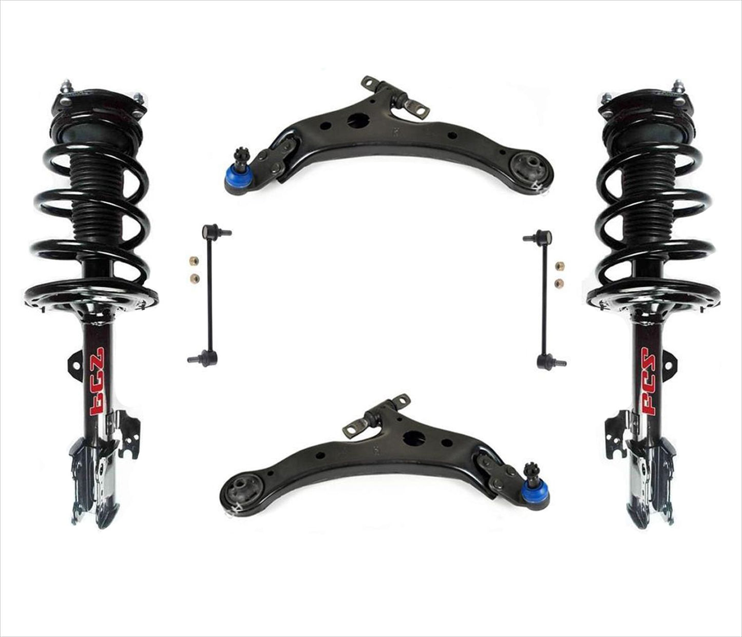 Complete Strut Assembly Lower Control Arms & Sway Bar Links Fits Venza 09-16