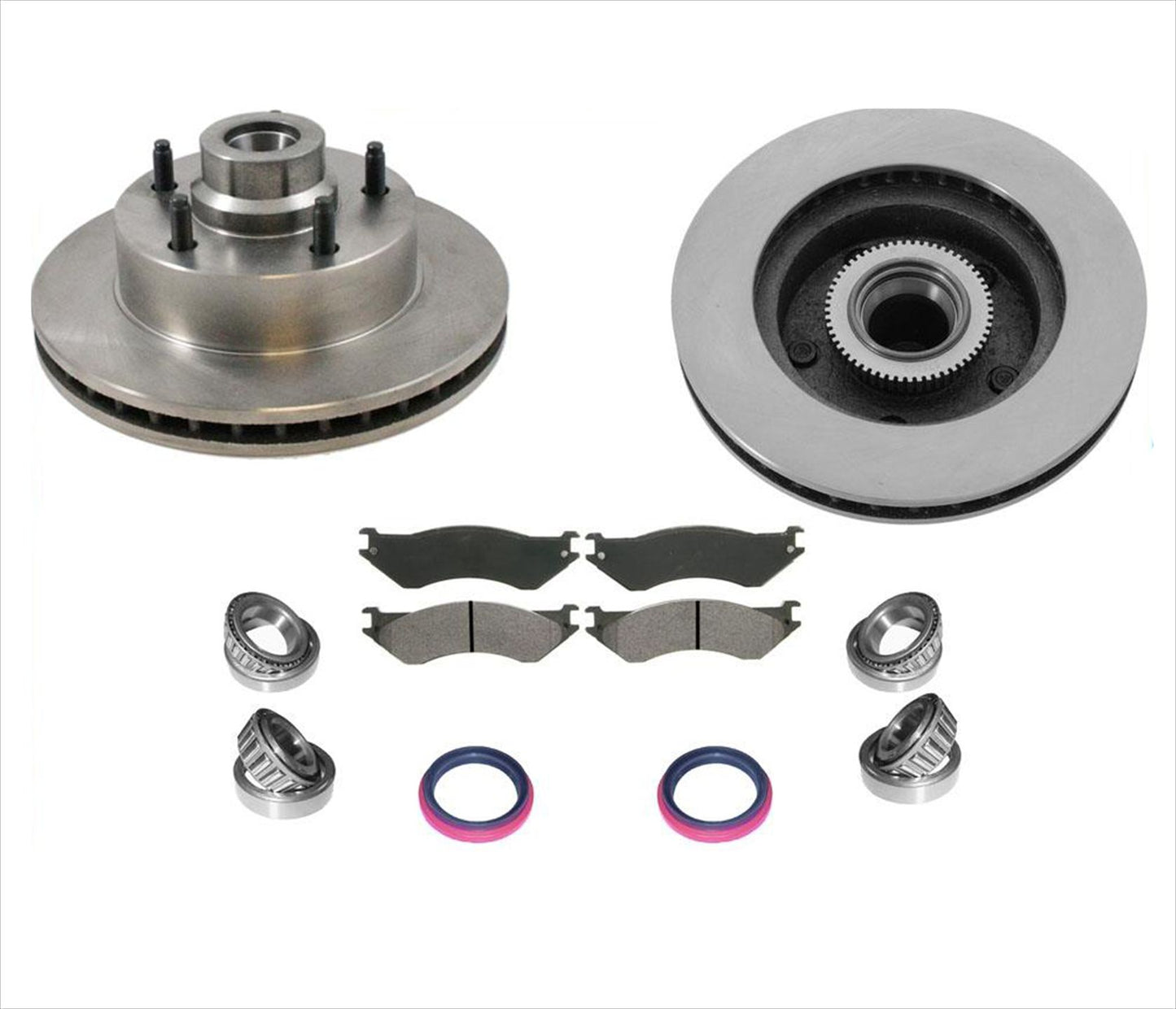 Front Brake Rotors & Pads Wheel Bearings & Seals 1998-02 Fits Dodge Ram Van 1500
