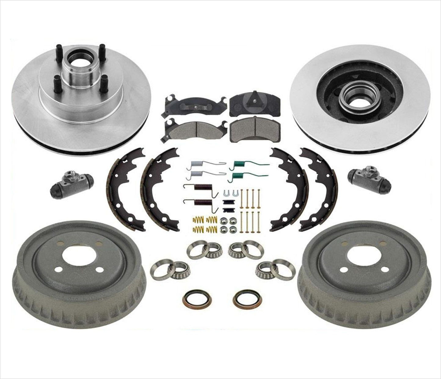 Rotores Pastillas de freno Tambores Zapatos Muelles Cilindros para Ford Mustang 2.3L 87-93 15 piezas