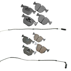 Fits BMW X5 3.0L 4.4L Front & Rear Ceramic Brake Pads + Wear Sensors