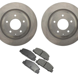 Fits 1993-1995 Mazda RX7 (2) Rear Brake Rotors & Ceramic Brake Pads