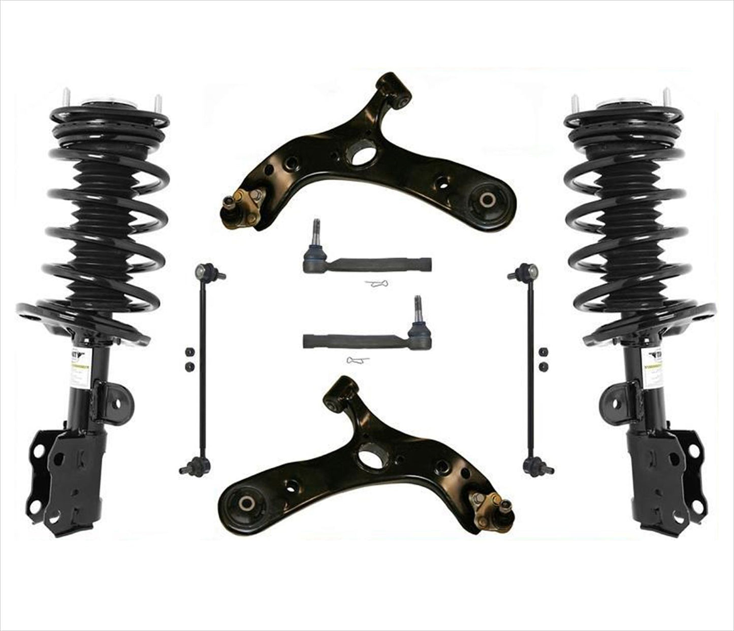 Front Complete Struts Control Arms Tie Rods & Links For Toyota Prius 2010-2015