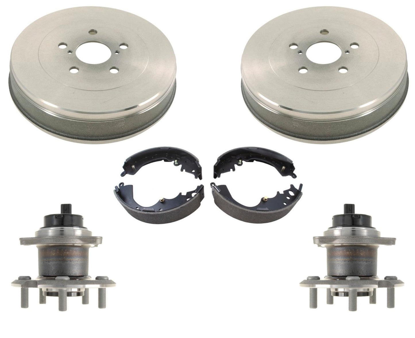 Rodamientos de rueda trasera, tambores y zapatas para Toyota Sienna 04-10 con tracción delantera