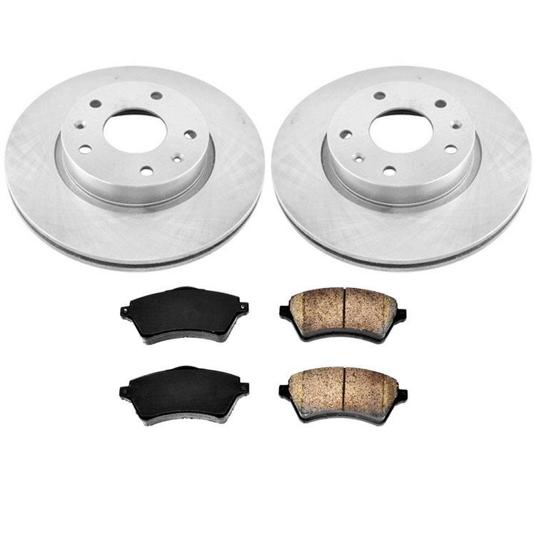 Front Brake Rotors & Ceramic Pads 3Pc Kit for Land Rover Freelander 2002-2005