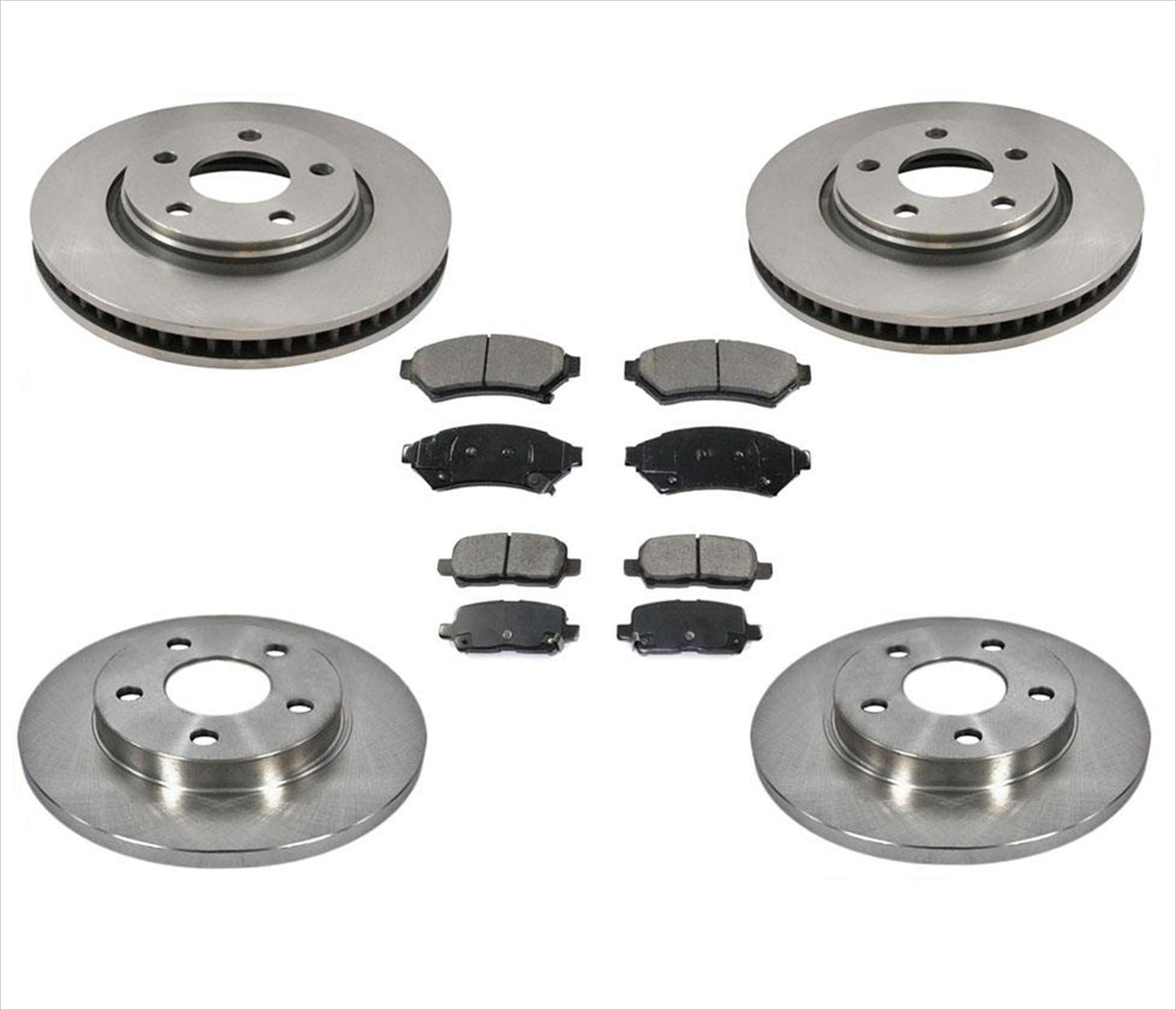 Front Rear Brake Rotors & Ceramic Brake Pads for 2005-2008 V6 3.8L Grand Prix