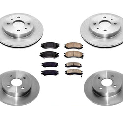 for 91-02 Saturn SL SC SW Models W/ Front & Rear Disc Brake Rotors Ceramic Pads