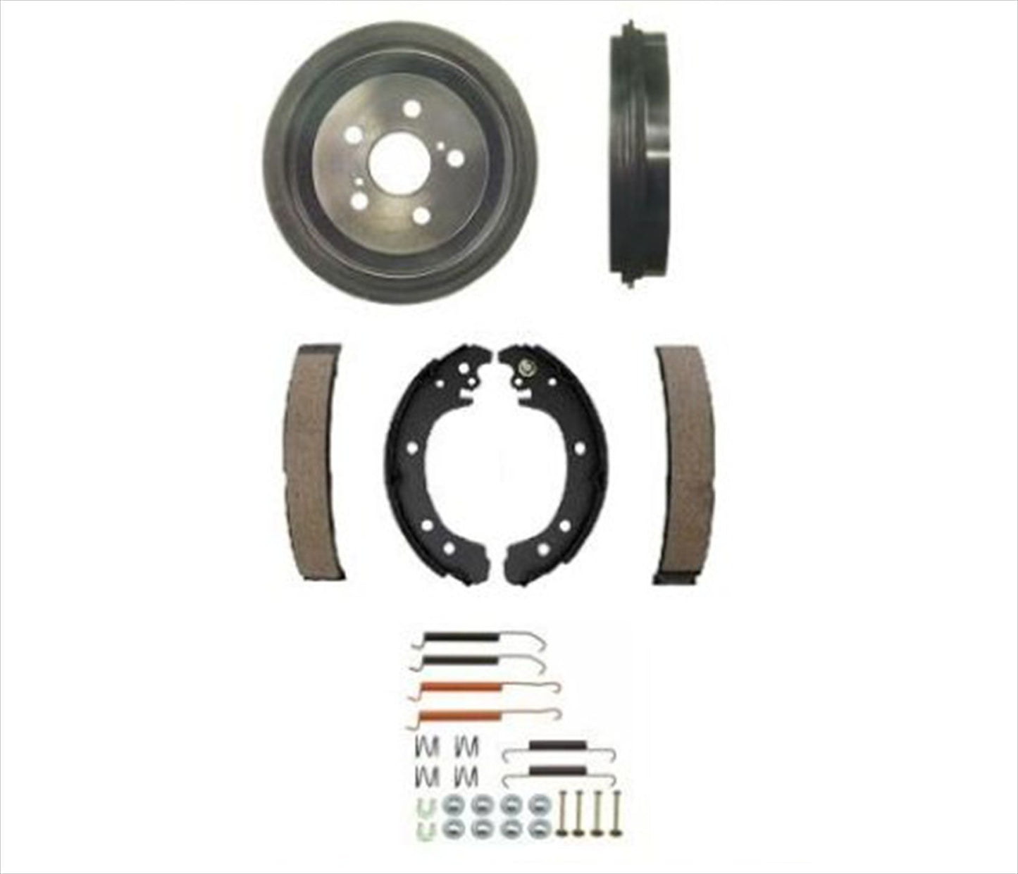 Se adapta a Toyota Celica GT GTS 2002-2005 (2) tambores de freno trasero, zapatas y resortes.