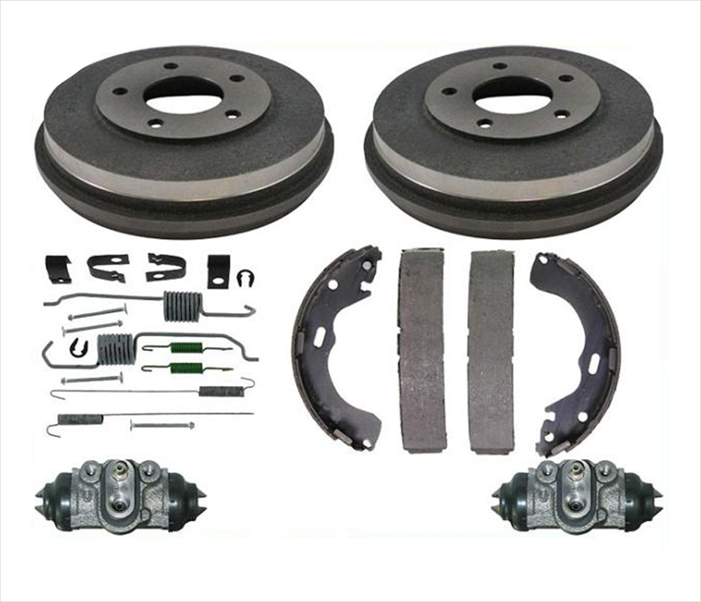 Rear Brake Drums Shoes Springs Wheel Cylinder Fits 2001-2007 Ford Escape
