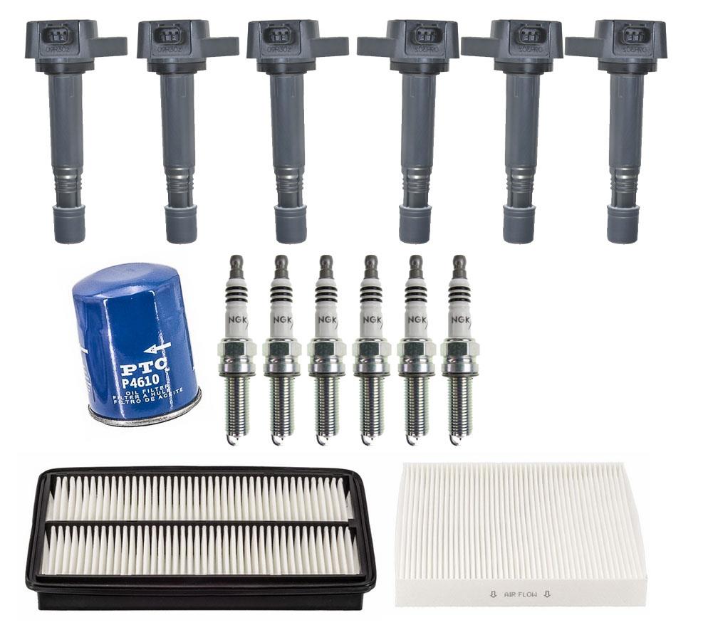Bobinas de encendido directo Bujías y filtros para Honda Pilot 3.5L 2009-2014 15 piezas