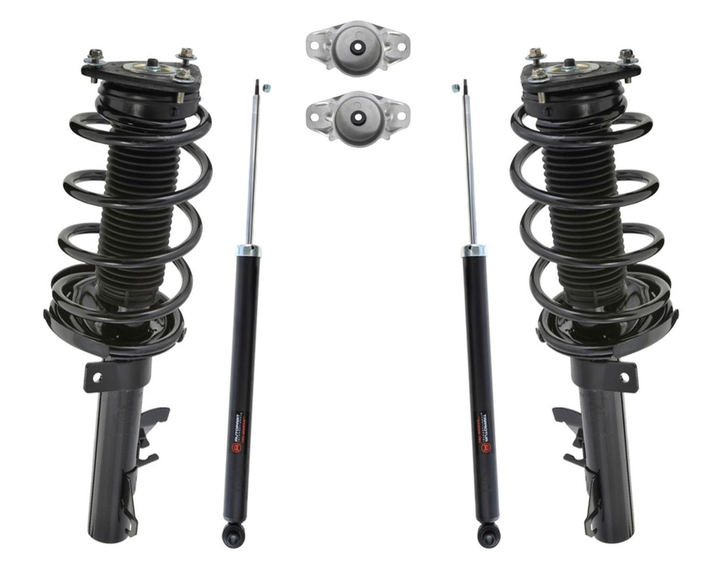 Puntales delanteros completos y amortiguadores traseros con soportes para Mazda 3 04-09 Mazda 5 06-10