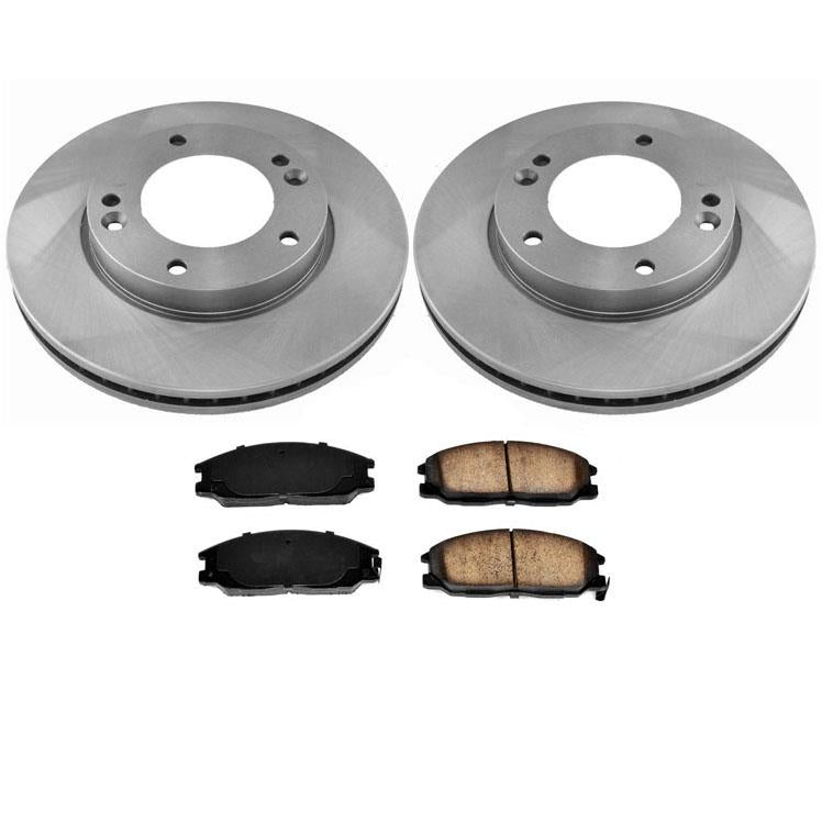 Front Disc Brake Rotors & Ceramic Brake Pads Fits for KIA Sorento 2007-2009 3pc